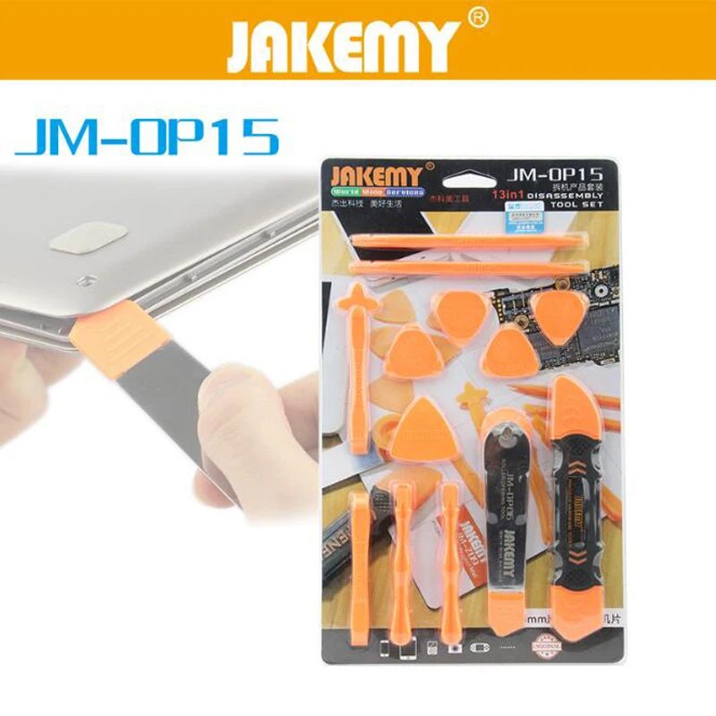 Набор инструментов JAKEMY 13 в 1 для разборки скребок с роликом открывания iPhone 8 7 6 5 iPad