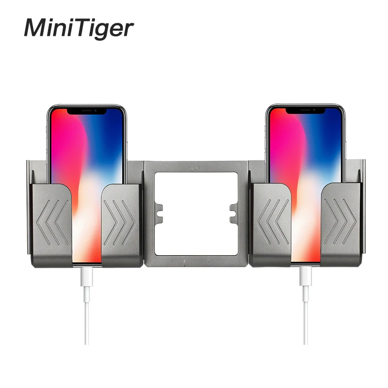 minitiger black grey wall socket phone holder smartphone accessories stand support for mobile phone one two phone holder free global shipping