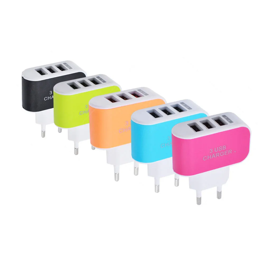 Модное настенное дорожное зарядное устройство с тройным USB портом 10 24 А адаптер