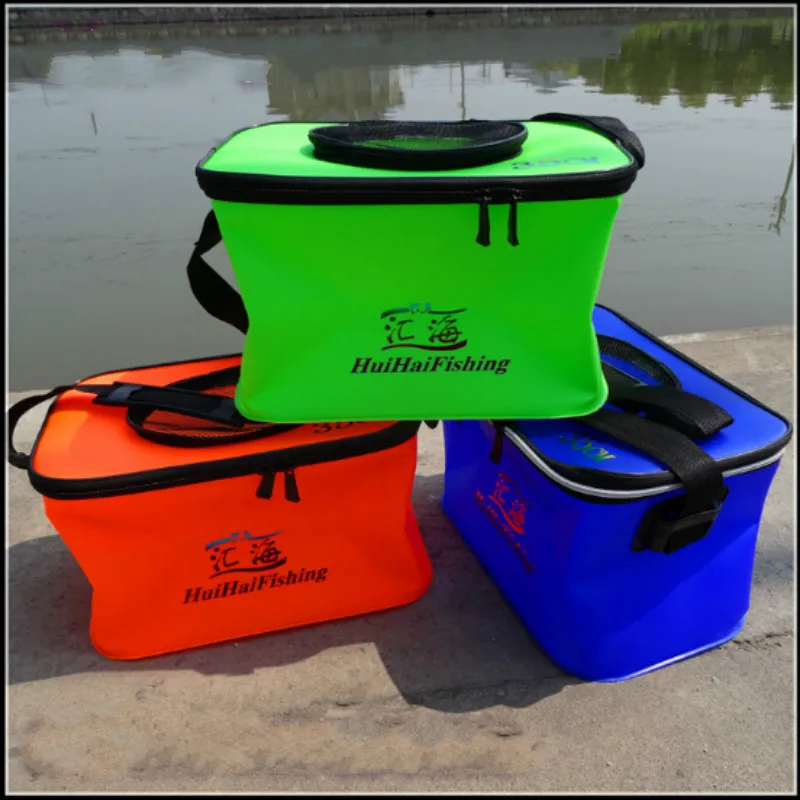 

Fish Bucket EVA Fishing pail Folding Tank Water Box hengelsport viskist Outdoors Portable Fishing Accessories