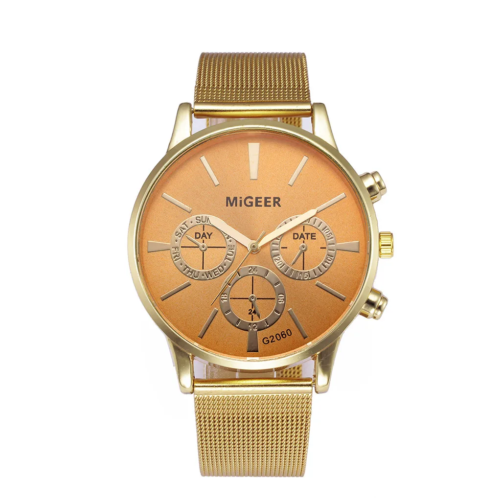 Мужские классические часы наручные reloj hombre со стальным ремешком кварцевые