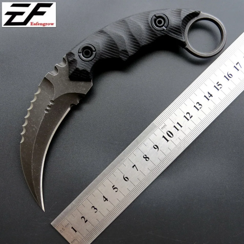 Тактический нож-керамбит Eafengrow C1691 CS GO ножи Counter Strike охотничий нож для выживания на