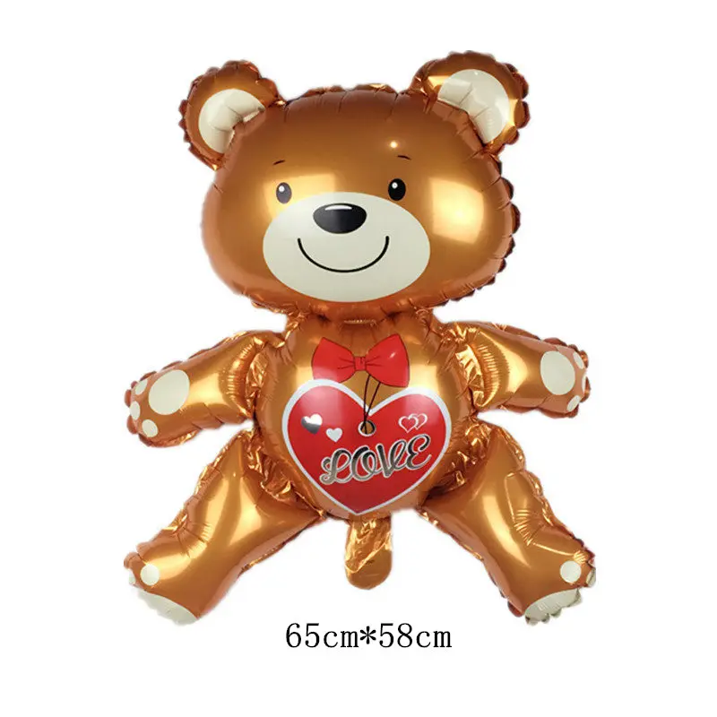 TSZWJ New cartoon bear aluminum balloon children's holiday party decoration toy self-sealing | Дом и сад