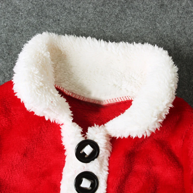 4PCS/3-24Months/Christmas Santa Claus Outfit Newborn Clothing Sets Winter Fleece Tops+Pants+Hats+Socks Baby Boys Clothes BC1035 |