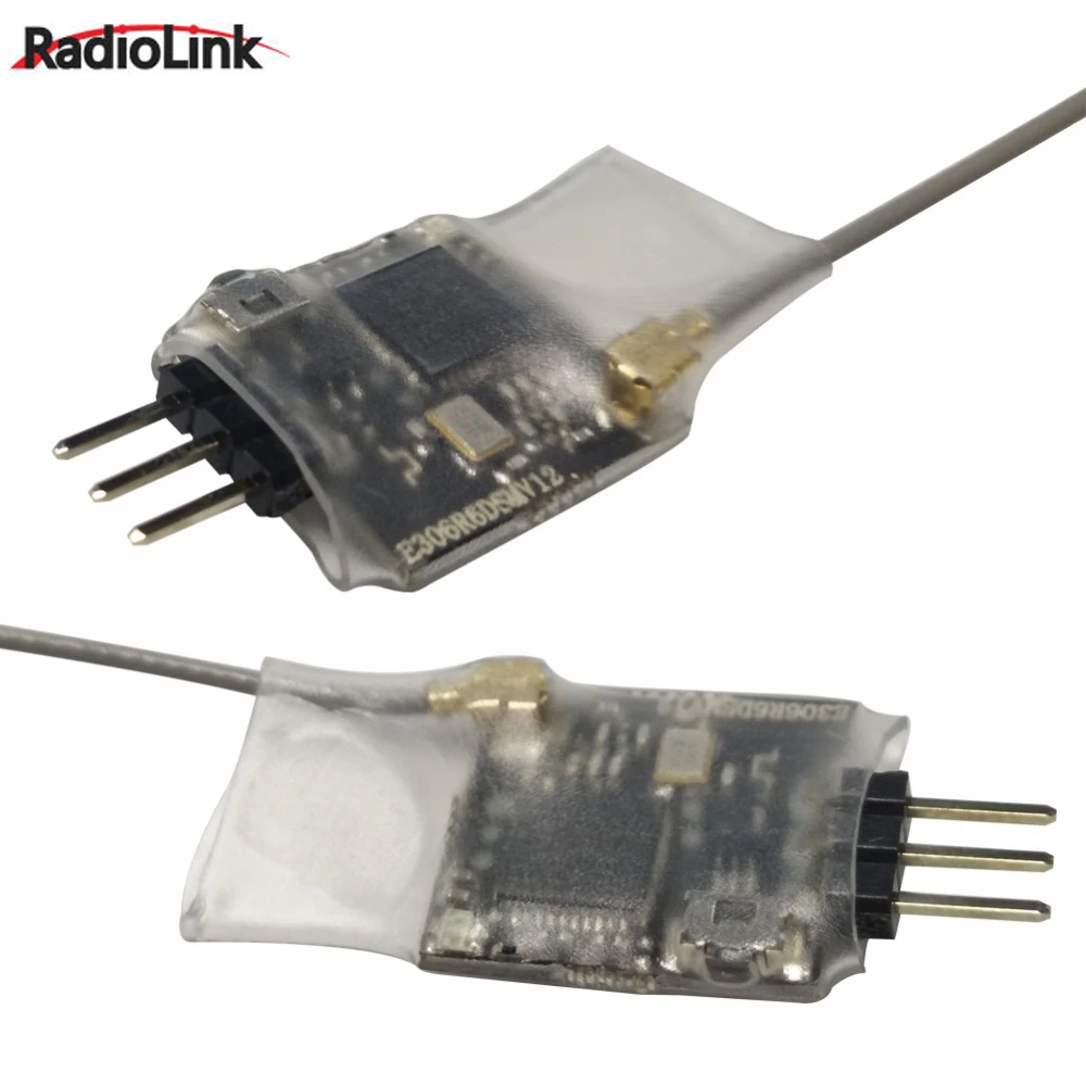 Радиоприемник R6DSM 2 4G 10 каналов DSSS FHSS спектра для передатчиков Radiolink AT9 AT9S AT10 AT10II