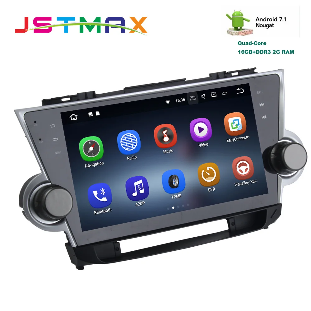 Автомобильный Android 7 1 gps Navi для Toyota Highlander 2009 2012 Авторадио навигационное головное