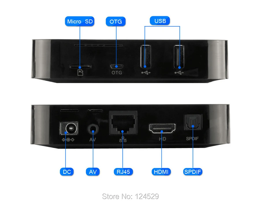 Mtiii Android 4 4K Amlogic S802 четырехъядерный MX3 TV BOX 2 ГБ/8 ГБ KODI французский Арабский