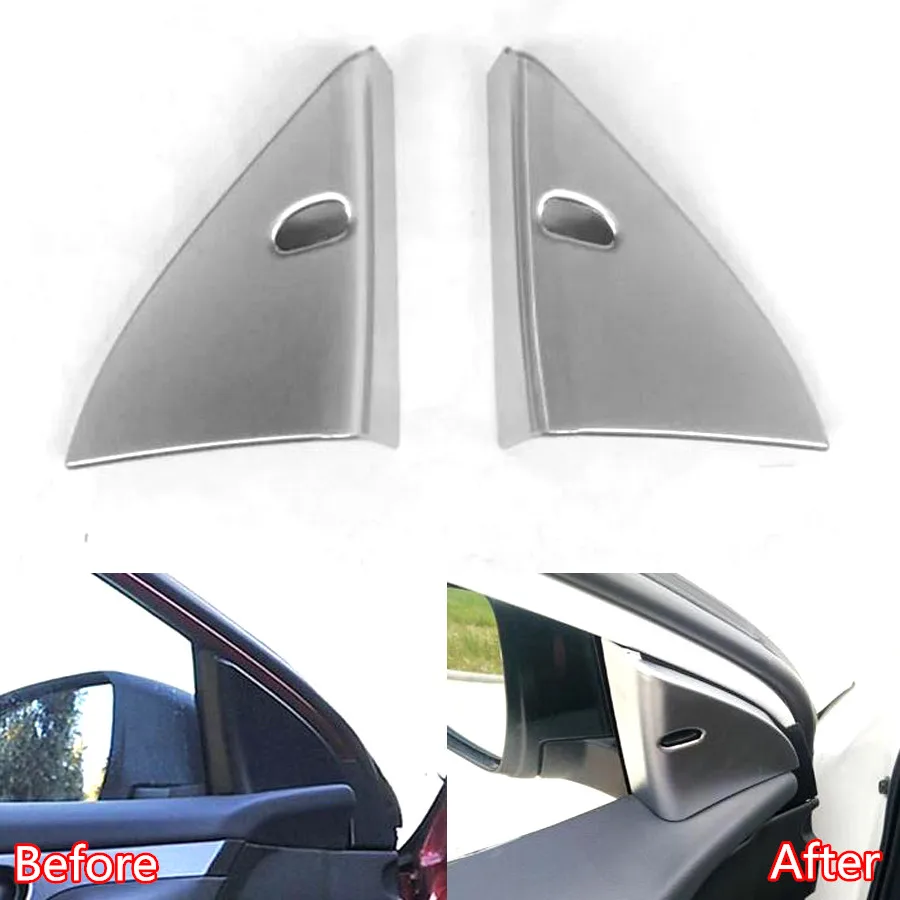 

2Pcs/set ABS Car Styling Front Inner Window Triangle Cover Sticker Trim For Nissan Qashqai 2015 2016 2017 Accessories