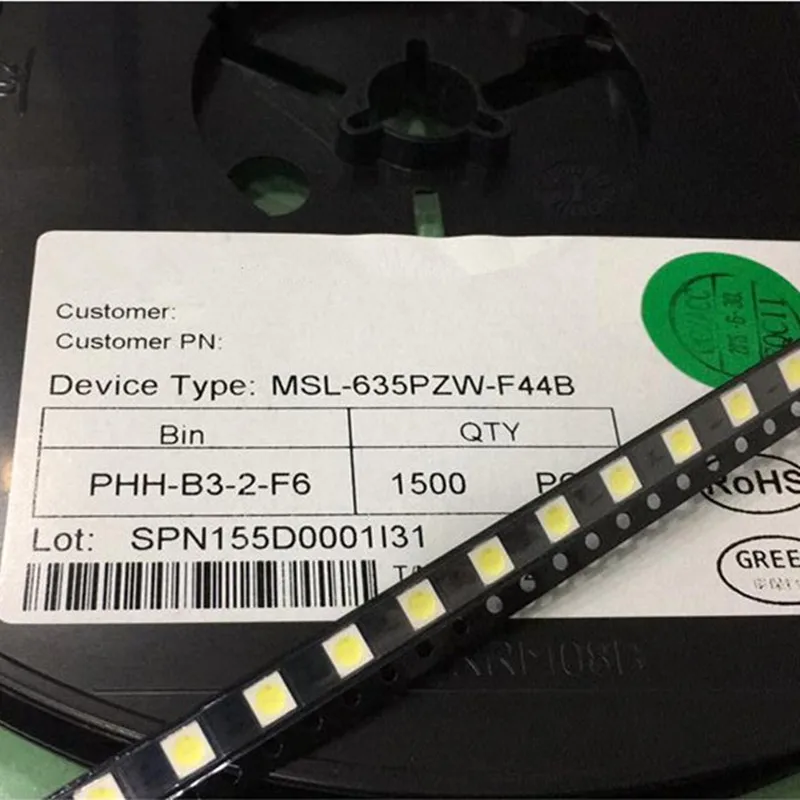 SMD LED 3535 холодная белая подсветка LCD TV специальное обслуживание 1 Вт 100 мА 3 в лм