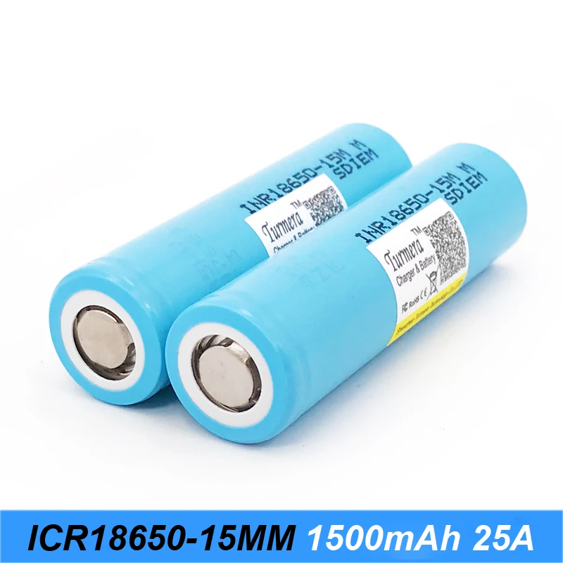 Battery 18650 15MM inr18650-15MM 1500mah 25A for power tools screwdriver battery and E-cig Turmera high quality AU21 | Электроника