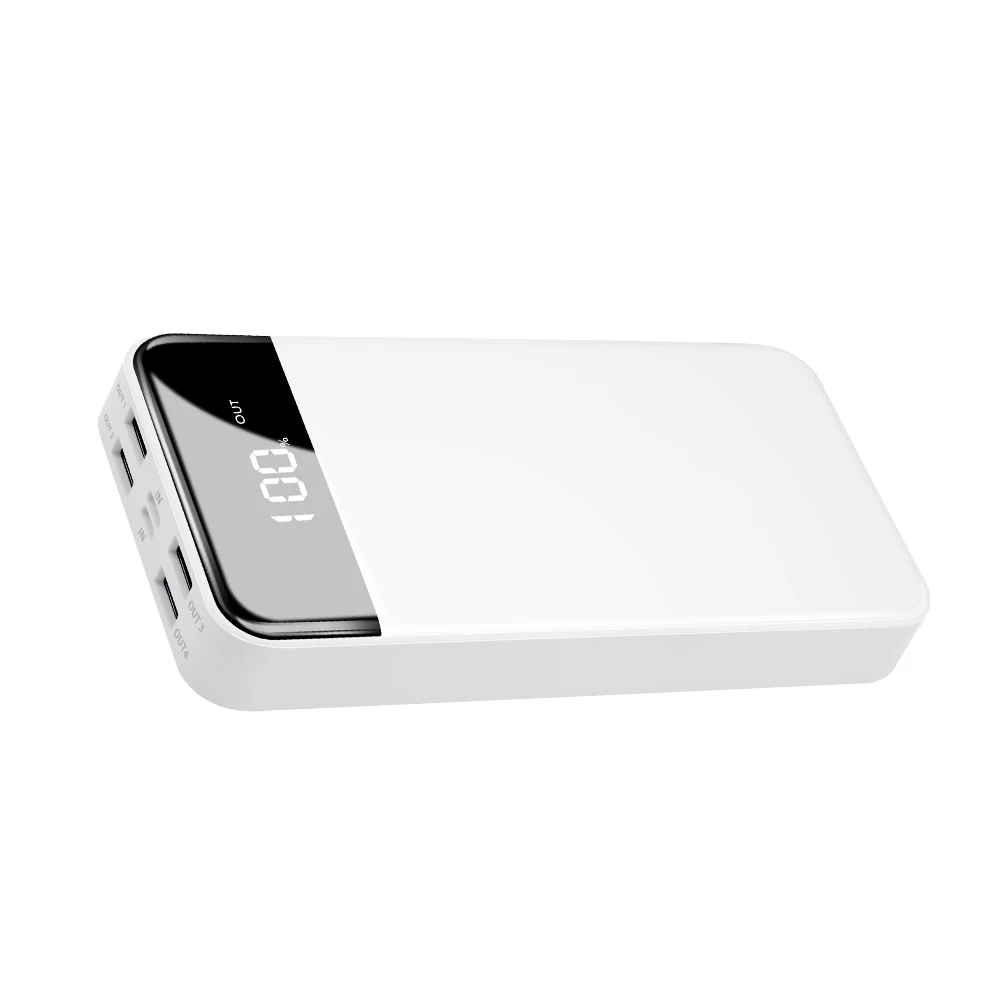 Внешний аккумулятор 30000 мАч, 4USB type C, внешний аккумулятор 30000 мАч для Xiaomi, портативное Внешнее зарядное устройство с ЖК-дисплеем, запасная батарея