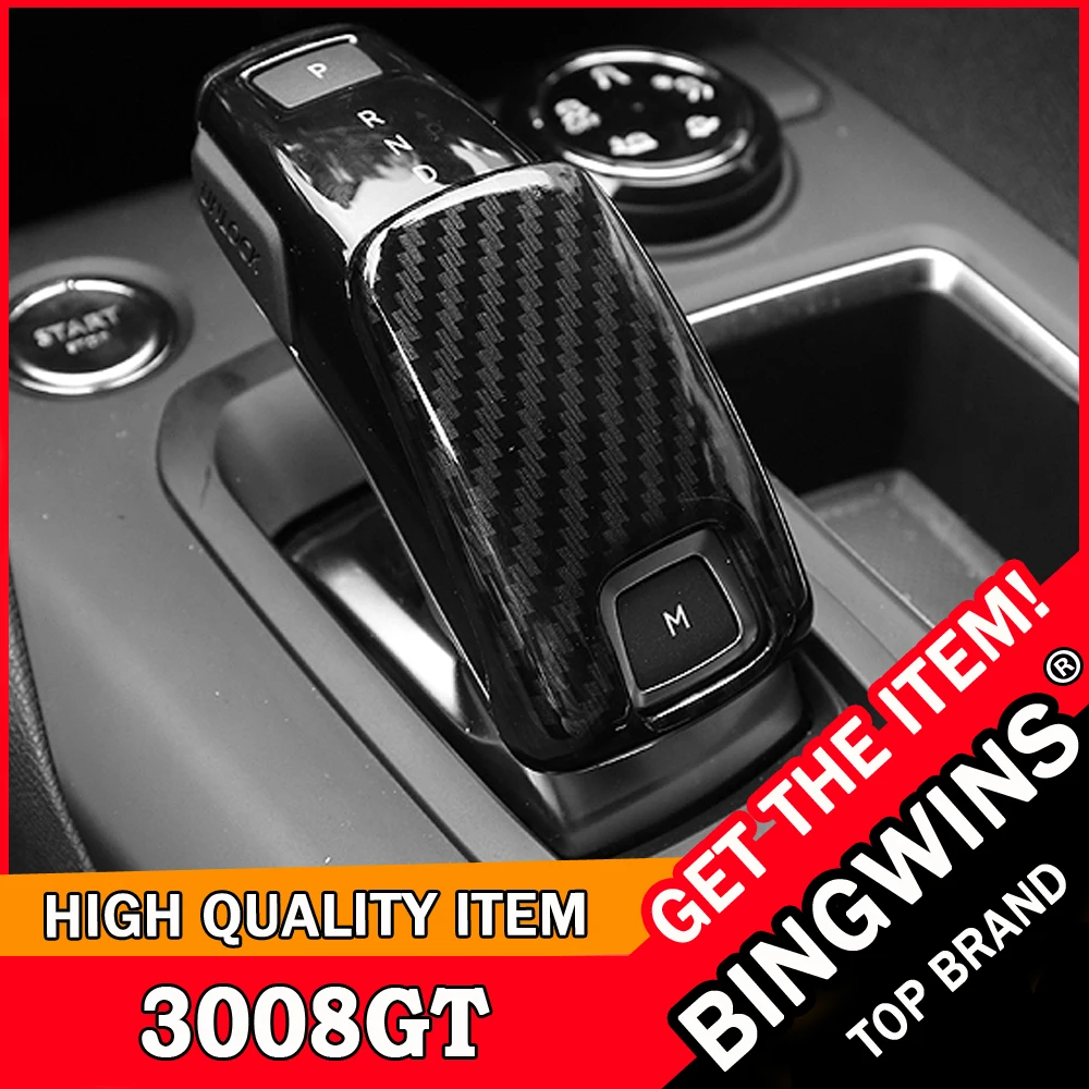 Car-styling Gear panel Stick Cover Decoration Trim For 2017 Peugeot 3008 GT Control Holder Head Covers Car Accessories | Автомобили и