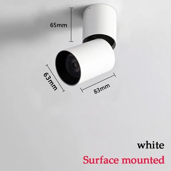 SurfaceMounted-white Светодиодный потолочный светильник поверхностного монтажа с регулируемой яркостью потолочные лампы цилиндр 9 Вт 15 Вт для спальни, гостиной, кабинета, офиса, магазина, студии - Цвет корпуса: SurfaceMounted-white