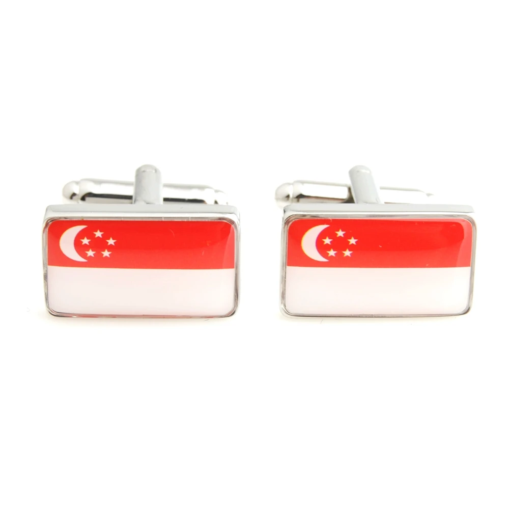 YH-1840 Бразилия Мексика Китай Индия запонки с флагом Сингапура