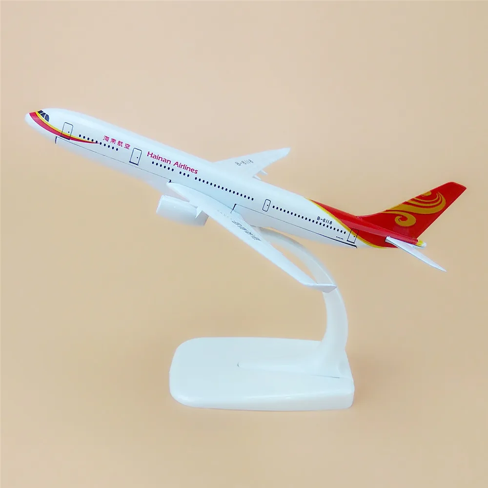 Модель самолета 16 см из металлического сплава China HaiNan Airlines модель с подставкой в