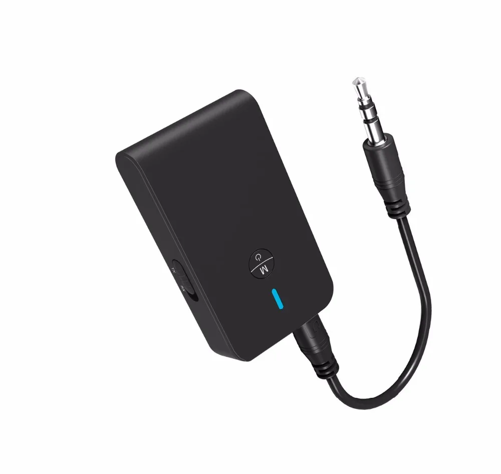 

2-в-1 стерео CSR Bluetooth приемник 3,5 мм разъем беспроводной аудио музыкальный передатчик адаптер APTX для ТВ Автомобильный Динамик Наушники для дом...