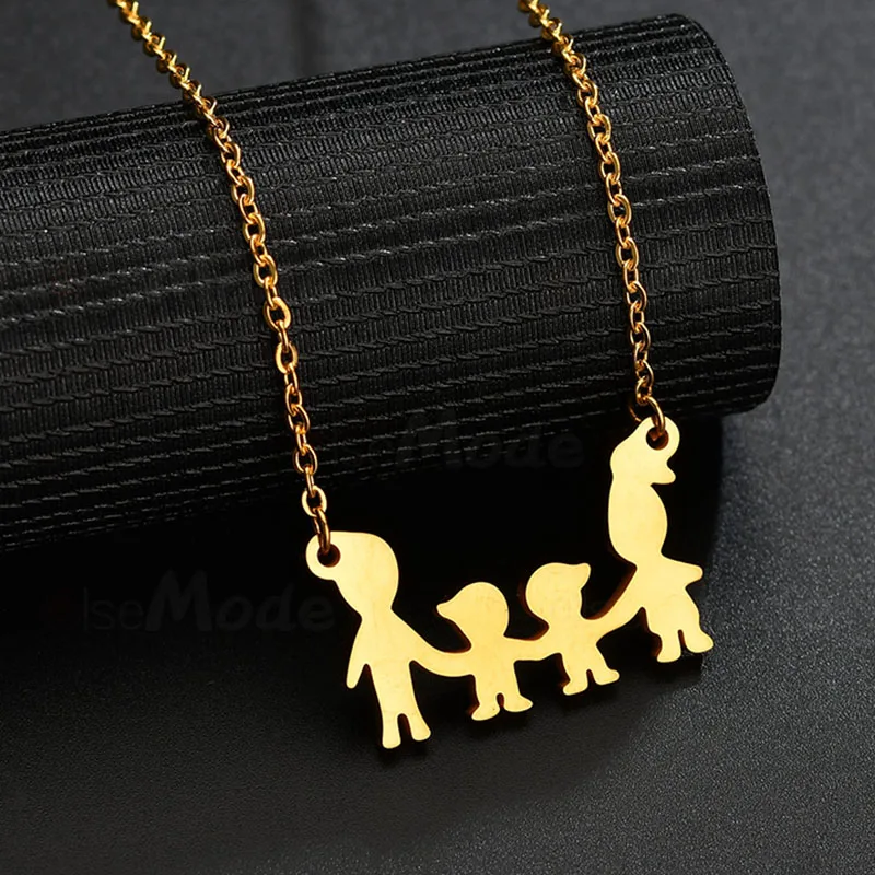 Ожерелье ELSEMODE из нержавеющей стали для мамы сына семьи|Ожерелья с подвеской| |