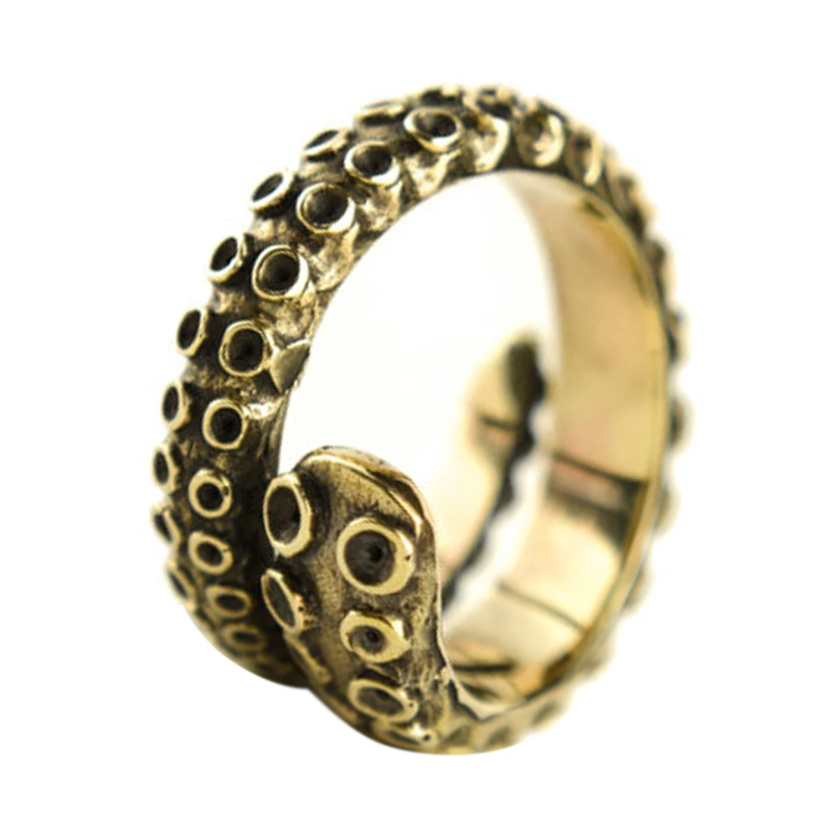 Shellhard унисекс кольцо Осьминог из глубоководного кальмара Золотое нержавеющей