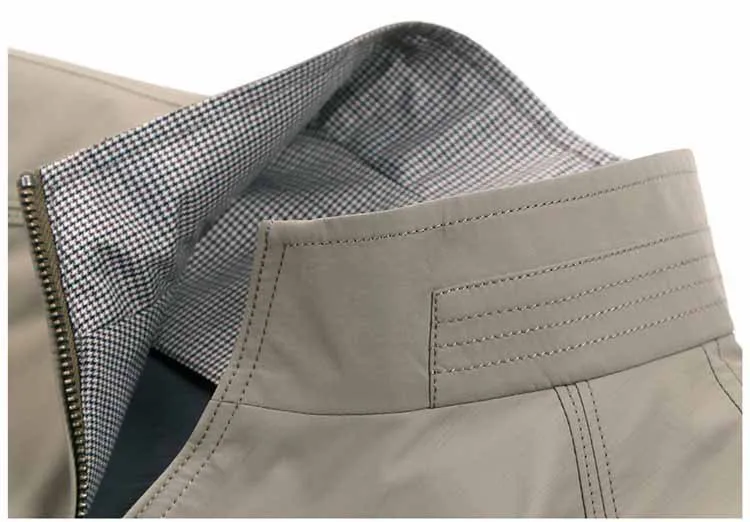 Good quality Spring and Autumn Men's Jackets elderly Business casual OutdoorWear Male Zipper Overcoats Solid men clothes Coats |