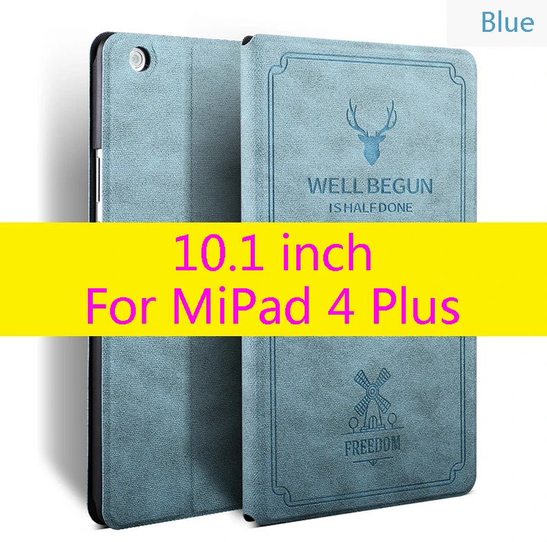 MiPad4 Plus 10 Blue Для Xiao Mi Pad 4 plus/Pad 4 смарт-чехол для планшета из искусственной кожи флип-чехол MIPAD 4 " /10,1" полный защитный чехол - Цвет: MiPad4 Plus 10 Blue