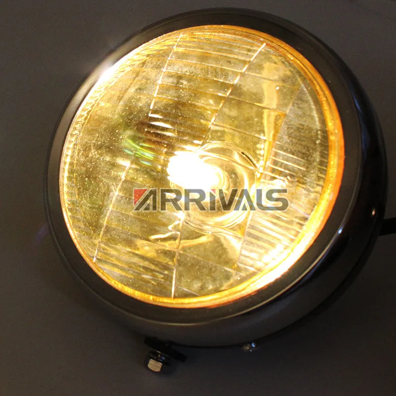 Motorcycle Retro Metal Front Headlight Lamp Kit Fits For CG125 GN125 Harley Cafe Racer Honda |