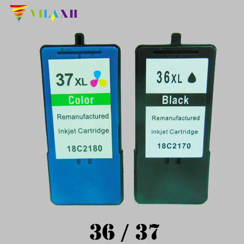 Vilaxh 36XL 37XL для Lexmark 36 37 чернильный картридж Z2400 Z2410 Z2420 X3630 X3650 X4630 X4650 принтер|lexmark 24