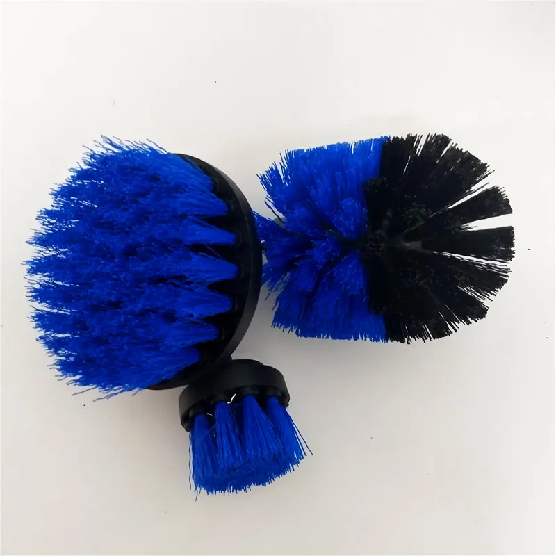 3pc blue 3 шт./набор, цветная дрель, щетка для чистки кожи, пластиковая деревянная мебель, автомобильные интерьеры, щетка для чистки - Цвет: 3pc blue