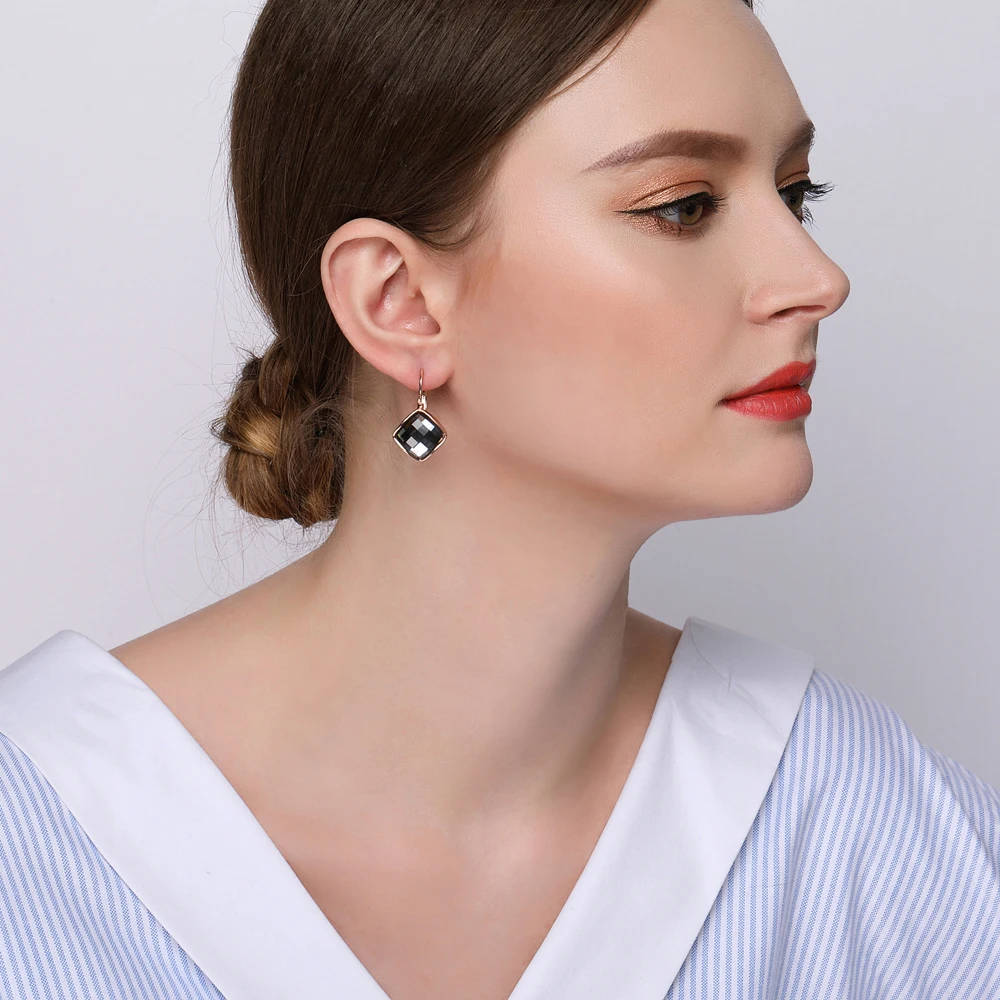 Старинные 18K позолоченные хрустальные серьги подвески для женщин Италина (2