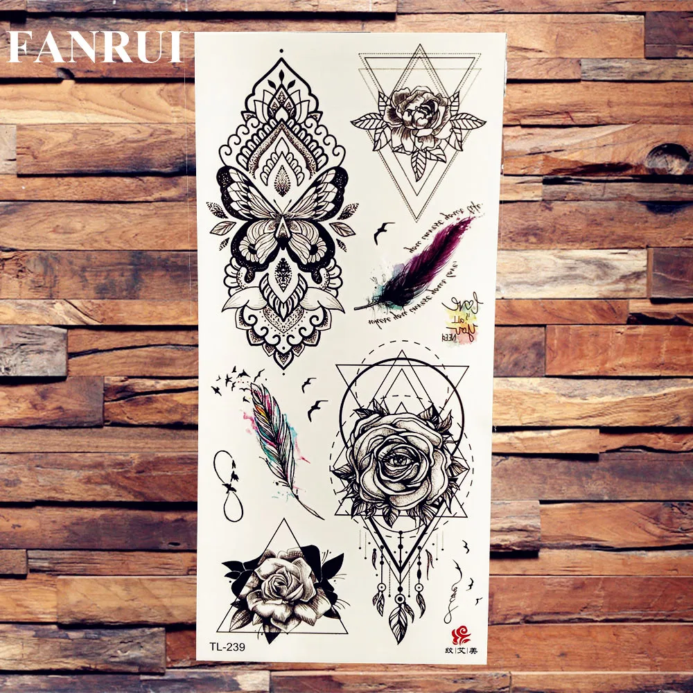 Ловец снов в виде совы временная фотонаклейка боди арт татуировка на руку для