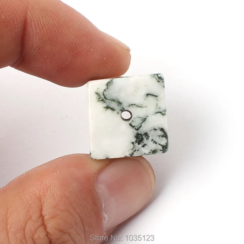 Высокое качество 16 мм натуральный смешанный цвет Агаты квадратной формы