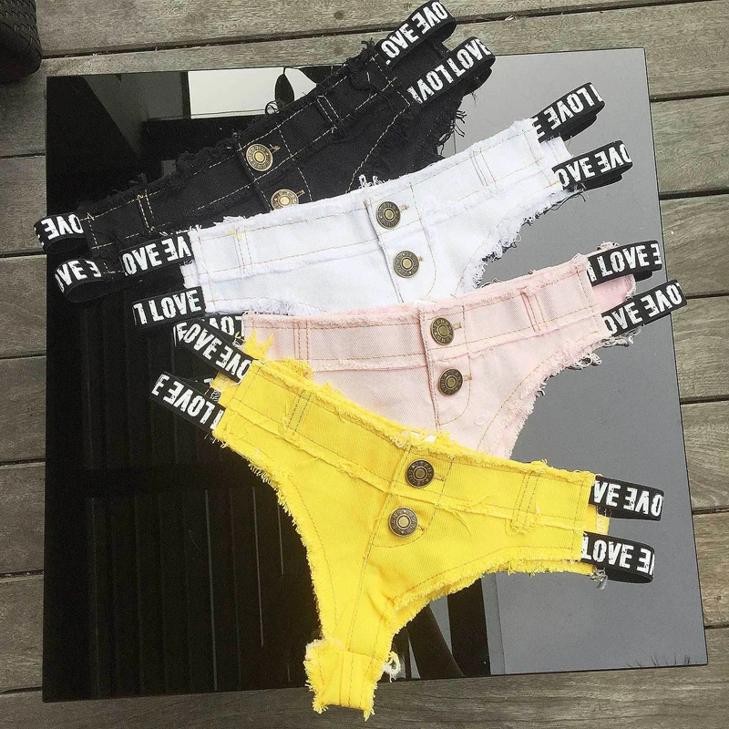 Hot Sexy Mini Short Jeans Shorts Women Vintage Low Waist Booty Denim Party Dresses Club Bikini Bottom B301 | Женская одежда