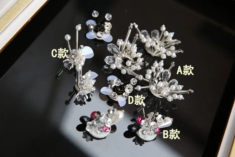 Мода кисточкой цветок горный хрусталь бисером блесток патчи ручной работы