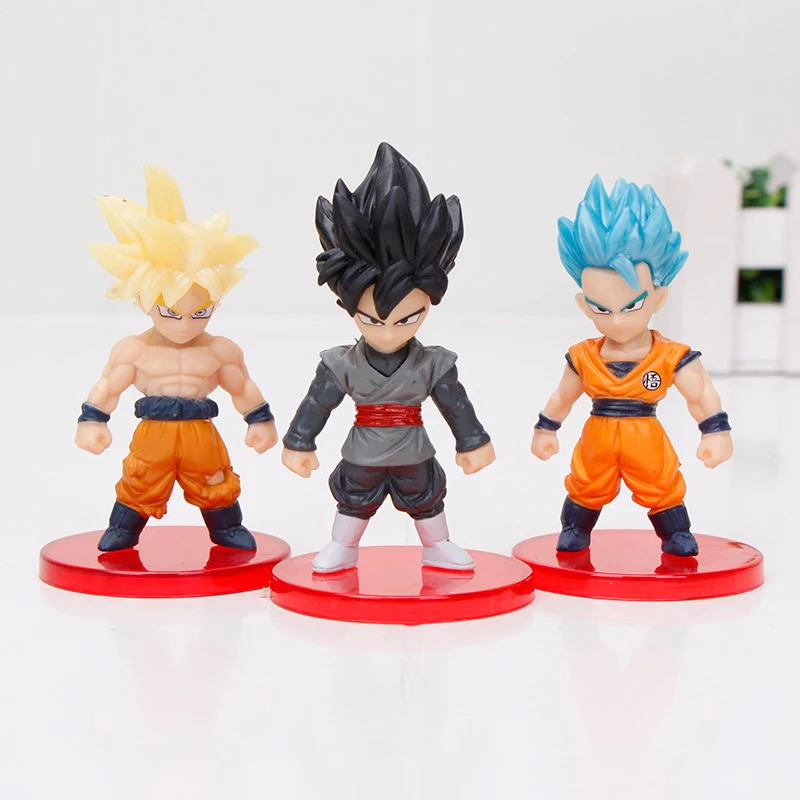21 шт./компл. 7 см Dragon Ball Z Супер Saiyan Son Goku черного и синего цвета для волос vegetto Вегета Фриза Migatte без Gokui ПВХ фигуркы игрушки