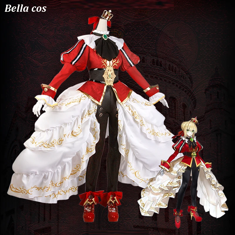 Fate EXTRA saber Нерон Клавдий Косплей Костюм император детское платье униформа костюмы