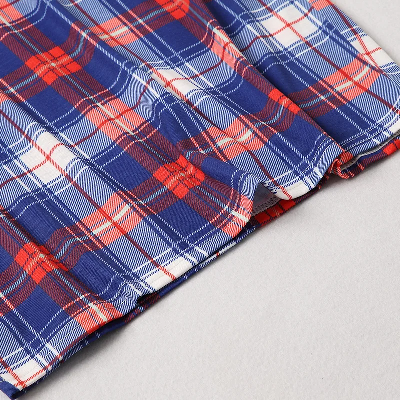 

B&N Mother Child(2T-6T) Wear Pullovers Family Look Fitting Girl Pencil Dress Clothes Daughter Long Sleeve Plaid Mesh Patchwork