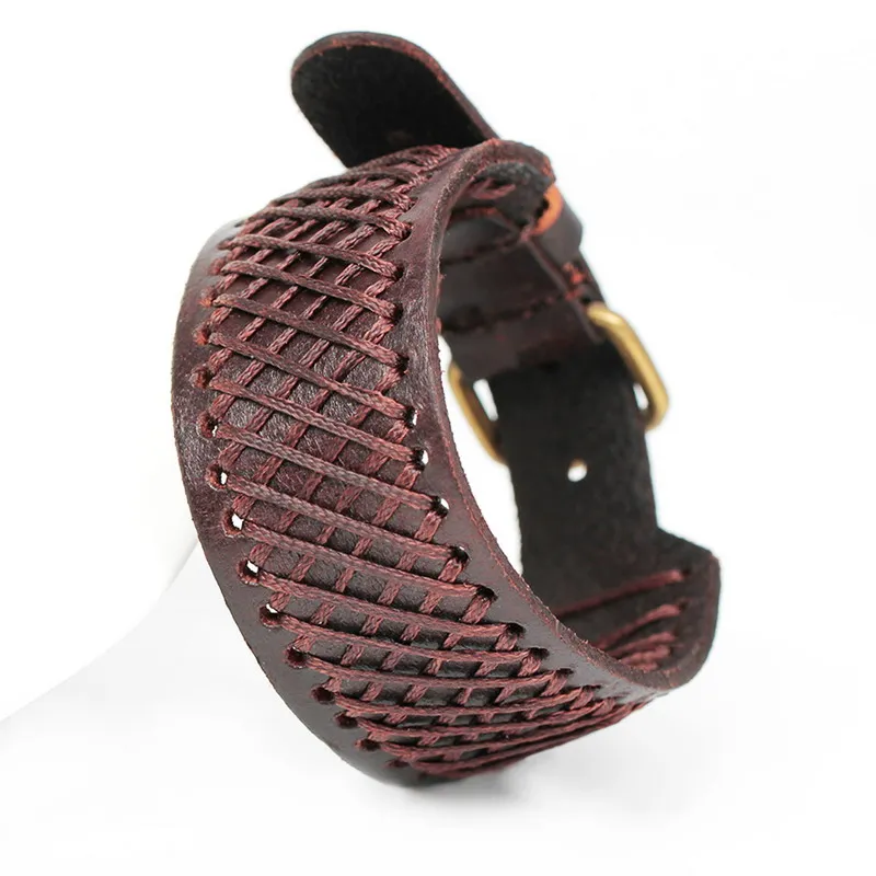 Новые модные повязки кожаные браслеты ручной вязки Модный высококачественный