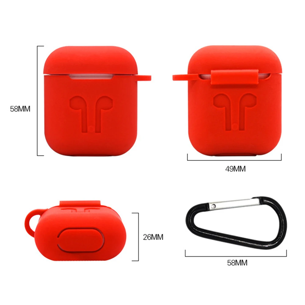 6 шт./упак. для Airpods Силиконовая Защитная крышка чехол ушной втулки сумка для хранения Анти-потерянный канат сумка для наушников Аксессуары для наушников