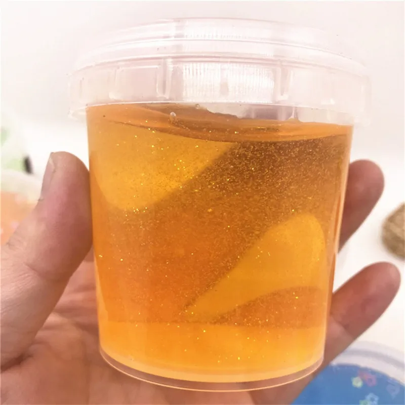 orange Цветная мечта кристалл грязи смешивания облако слизи шпатлевка Ароматические стресс дети глиняная игрушка - Цвет: orange