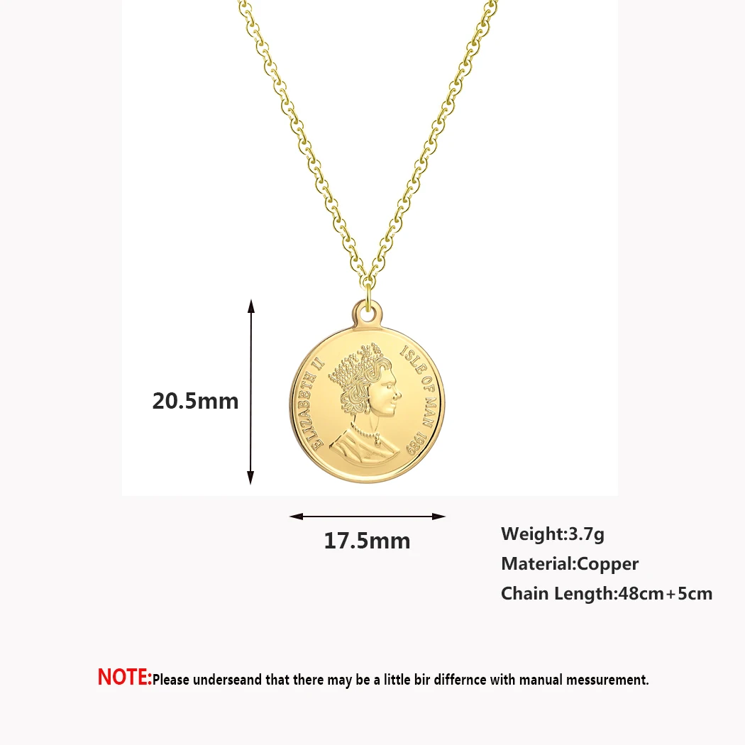 Женское Ожерелье С Монетами Золотого Цвета десять центов морской дух Ngoreru
