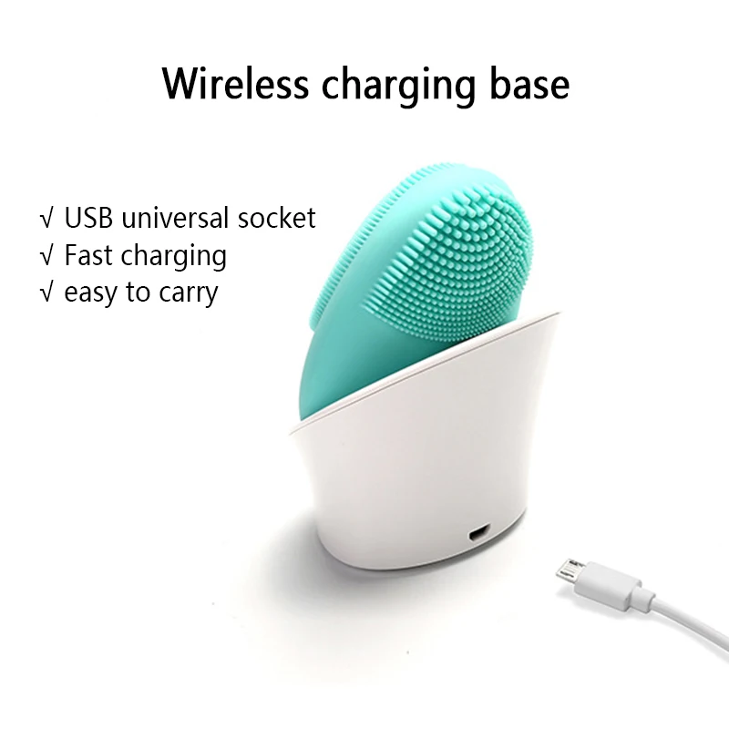 Мини электрический силиконовый кисть для очистки дица звуковая вибрация