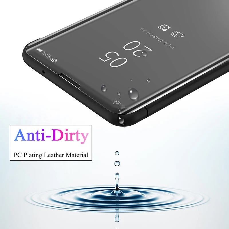 Гальванический зеркальный прозрачный умный флип чехол для OPPO F11 Pro F9 F7 F5 FindX A9 A7 A5S A3