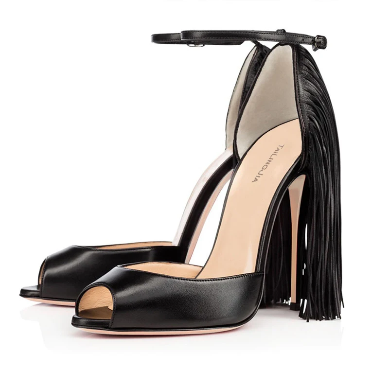 Босоножки женские с открытым носком и ремешком на щиколотке туфли лодочки