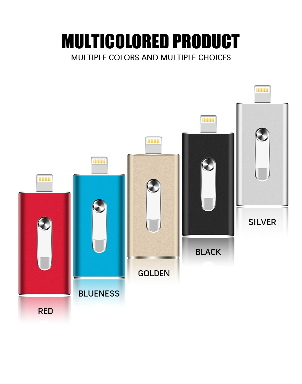 USB флэш-накопитель 128 Гб 64 ГБ 32 ГБ 16 ГБ для iPhone X 8 7 plus iOS Android Phon flash drive Lightning Pen drive 3 в 1 Memory Stick
