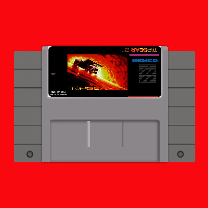 

Top Gear 2 (II) 16 bit Big Gray Game Card For USA NTSC Game Player