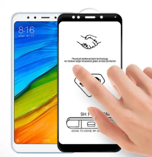 Bonaier 1 шт полное покрытие из закаленного стекла для Xiaomi Redmi 5 Защитная пленка для экрана Xiaomi Redmi 5 Redmi5 стеклянная пленка без воздуха