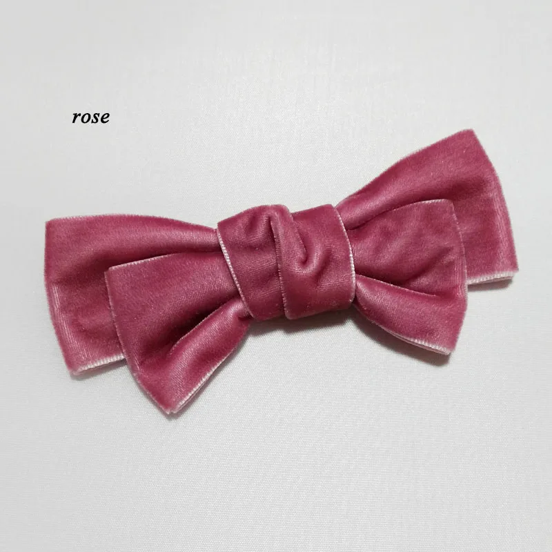 rose 12 шт. Модные женские заколки для волос для девочек; украшения для волос ручной работы 4,5 дюйма бархат заколки для волос заколки-Аллигаторы для волос для Для женщин - Цвет: rose