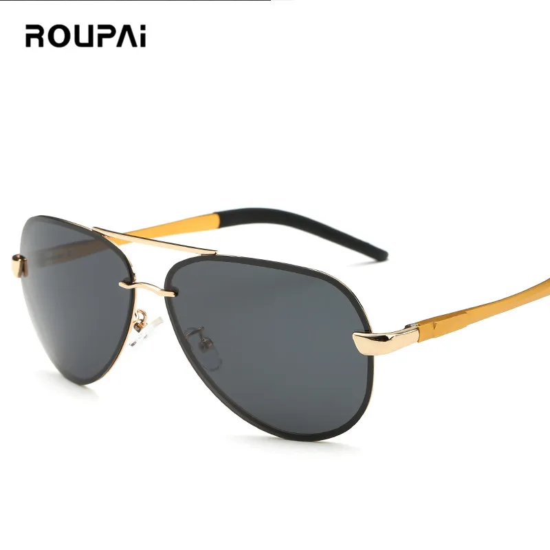 Мужские солнцезащитные очки ROUPAI поляризационные брендовые дизайнерские