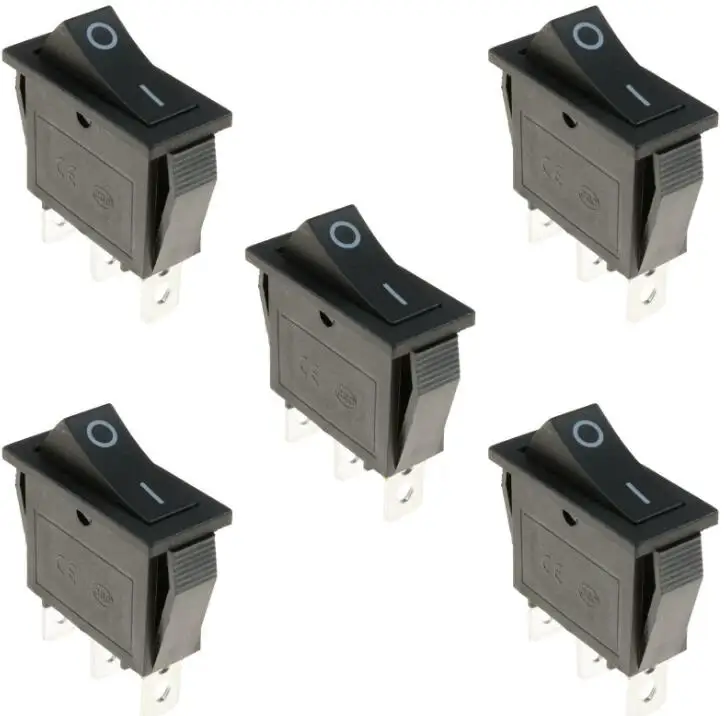 5 шт./лот KCD3 черный SPST 3PIN вкл/выкл G124 лодка кулисный переключатель 16A/250 В 20A/125 в автомобиль тире