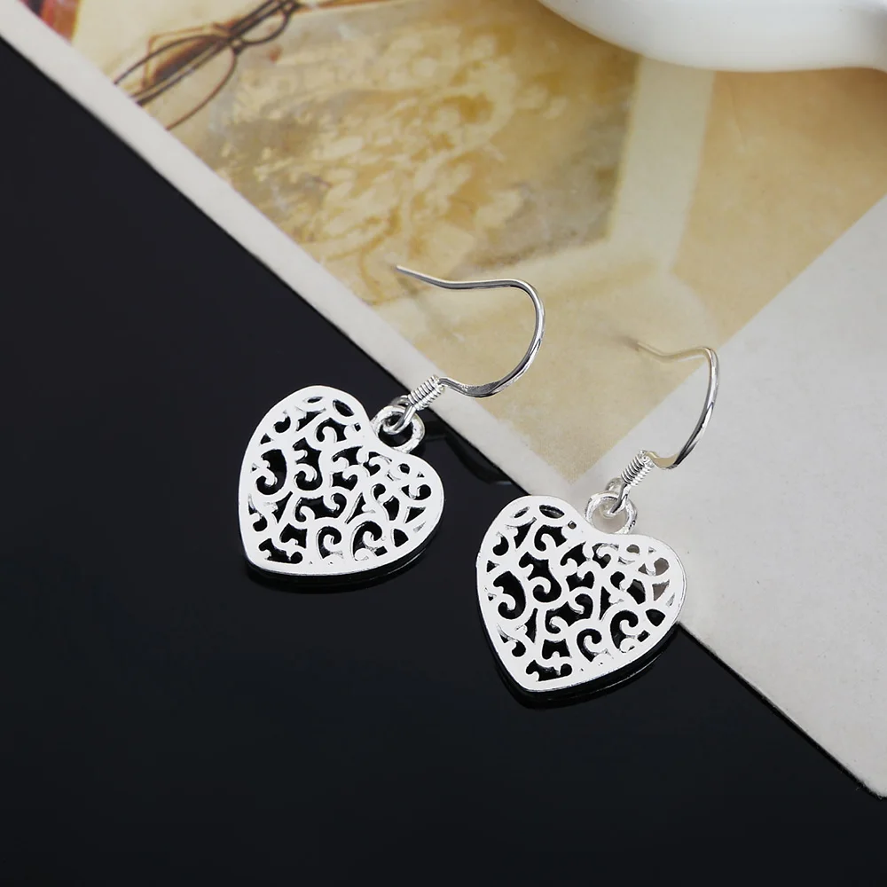 NEW ARRIVE hot silver color women Lady Heart cute wedding Party earring jewelry best gift Girl nice retro Valentine's LE | Украшения и
