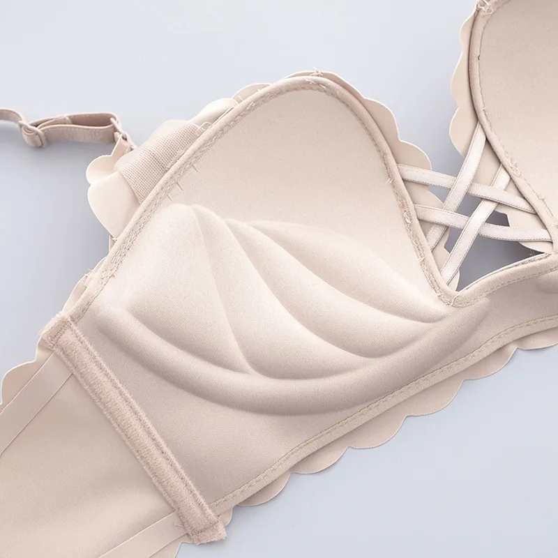 Комплект нижнего белья Пуш-Ап Топ бесшовные Bralette провода Бесплатная бюстгальтер